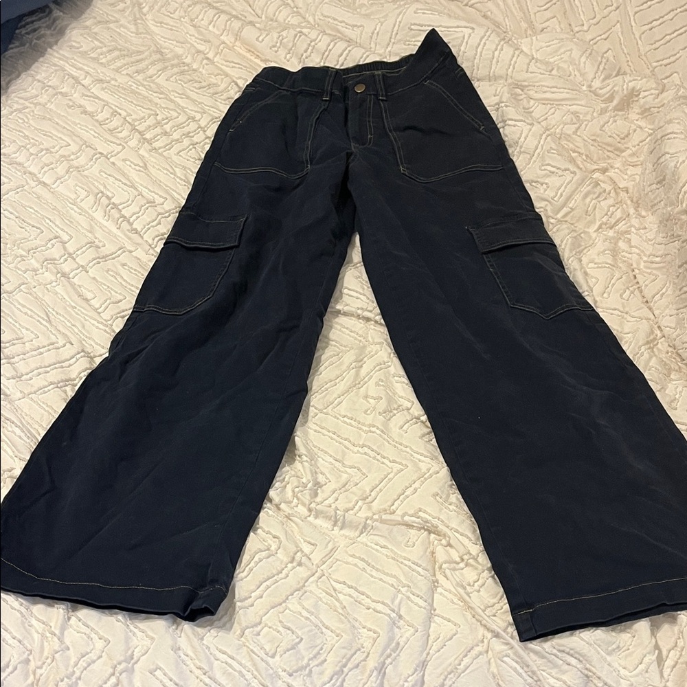 Wild Fable Dark Blue/Navy Flare & Wide Leg Carpenter Jeans